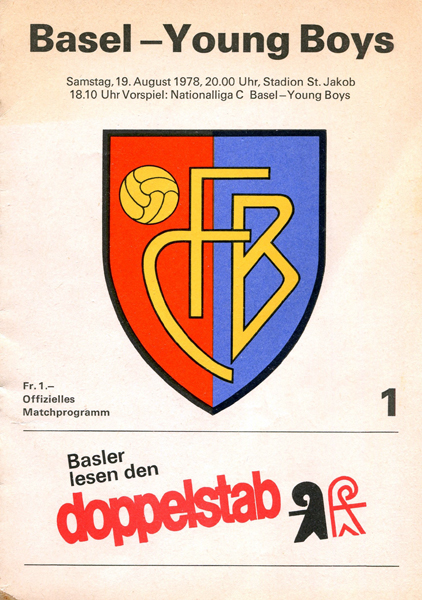19.08.1978: FC Basel - Young Boys