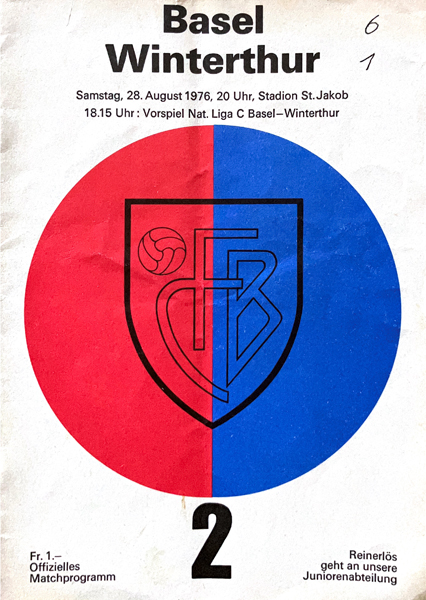 28.08.1976: FC Basel - Winterthur