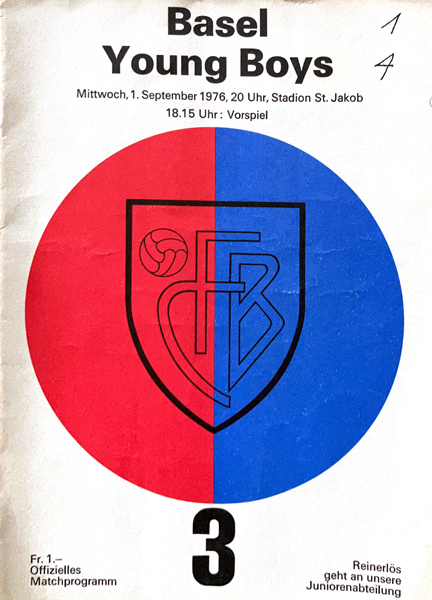 01.09.1976: FC Basel - Young Boys