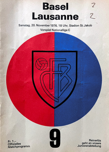 20.11.1976: FC Basel - Lausanne