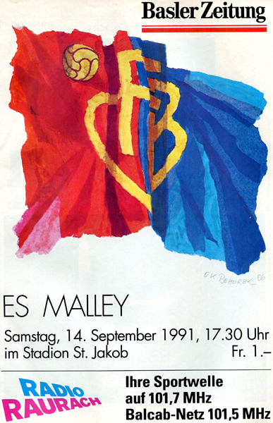 14.09.1991: FC Basel - ES Malley