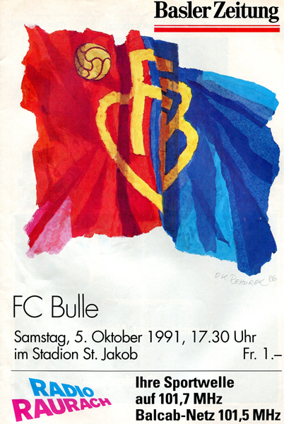 05.10.1991: FC Basel - FC Bulle