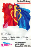 05.10.1991: FC Basel - FC Bulle