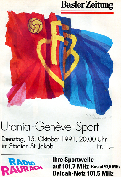 15.10.1991: FC Basel - UGS