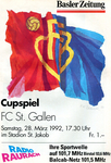 28.03.1992: FC Basel - FC St. Gallen