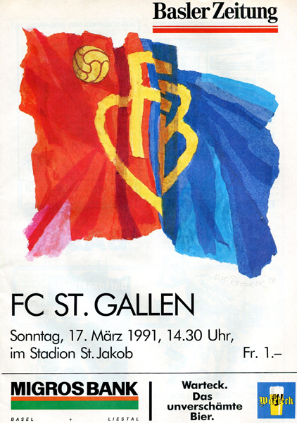 17.03.1991: FC Basel - FC ST. Gallen