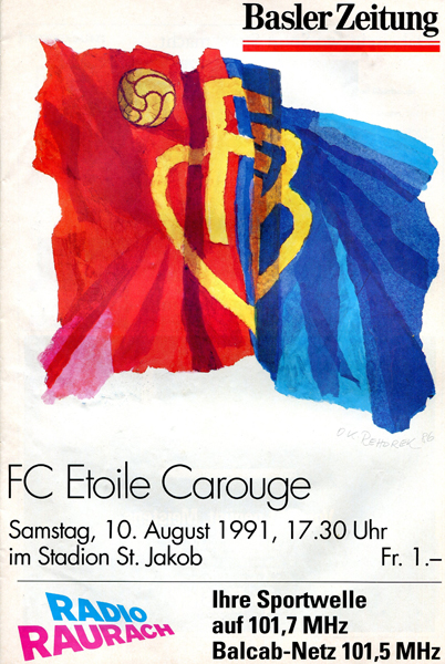 10.08.1991: FC Basel - Etoile Carouge