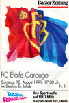 10.08.1991: FC Basel - Etoile Carouge