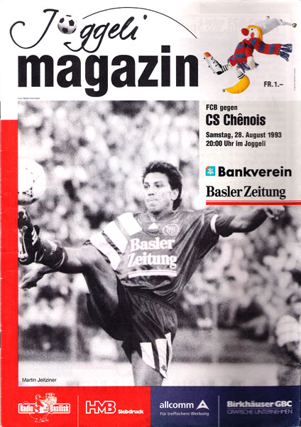 28.08.1993: FC Basel - CS Chênois