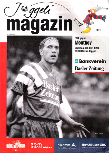 30.10.1993: FC Basel - Monthey