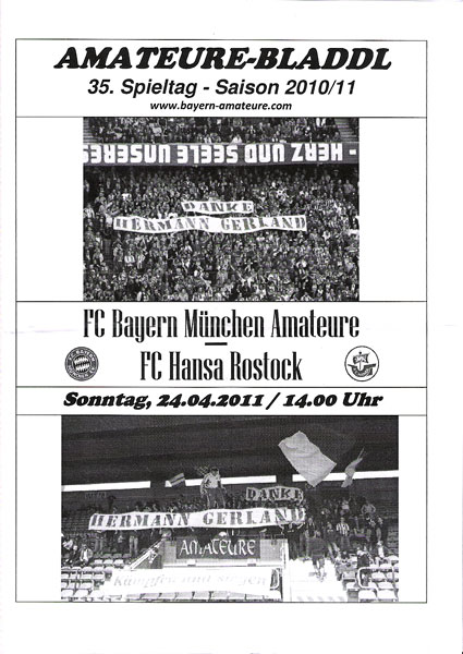 24.04.2011: Bayern Amateure-Rostock
