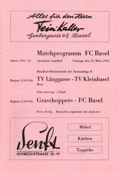23.03.1952: FCB-Grasshoppers