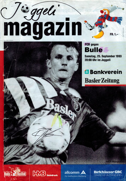 25.09.1993: FC Basel - FC Bulle