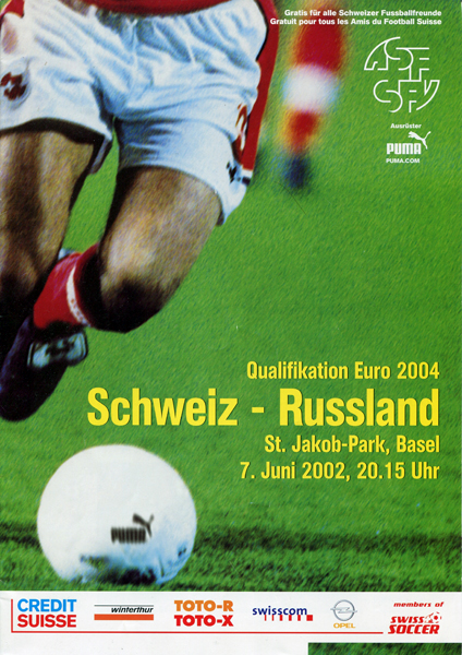 07.06.2002: Schweiz - Russland