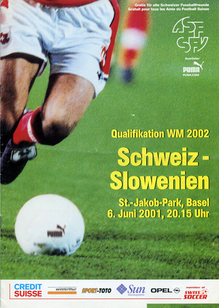 06.06.2001: Schweiz - Slowenien