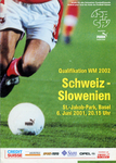 06.06.2001: Schweiz - Slowenien