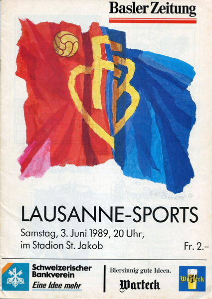 03.06.1989: FC Basel - Lausanne