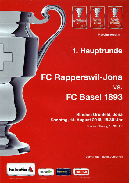 14.08.2016: FC Rapperswil-Jona - FC Basel