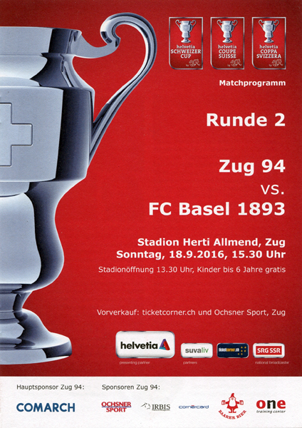 18.09.2016: Zug 94 - FC Basel