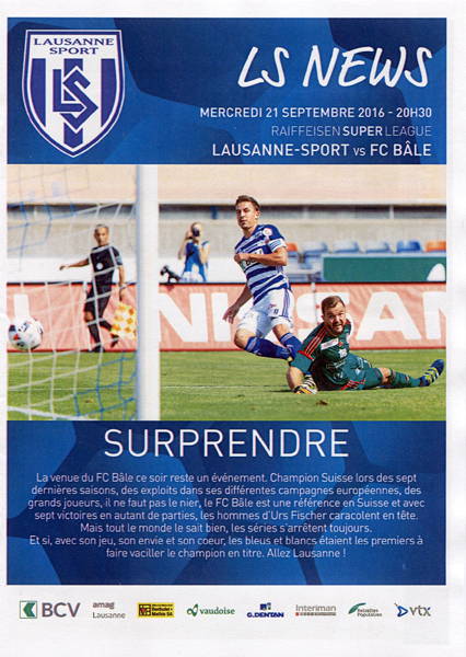 21.09.2016: Lausanne - FC Basel
