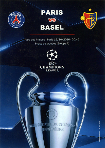 19.10.2016: Paris Saint-Germain - FC Basel