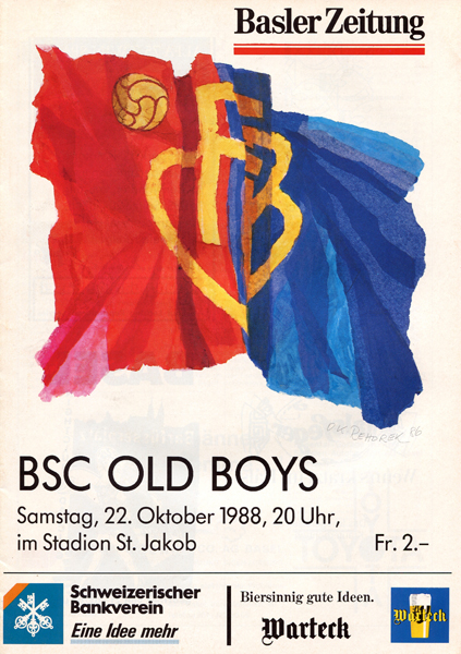 22.10.1988: FC Basel - BSC Old Boys