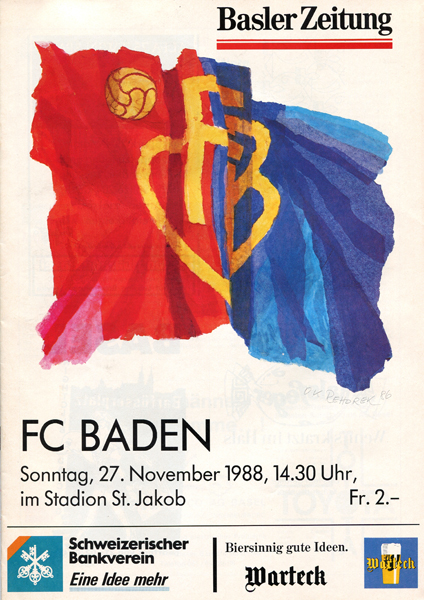 27.11.1988: FC Basel - FC Baden